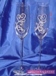 Svadobné poháre elegantný kryštalický dekor